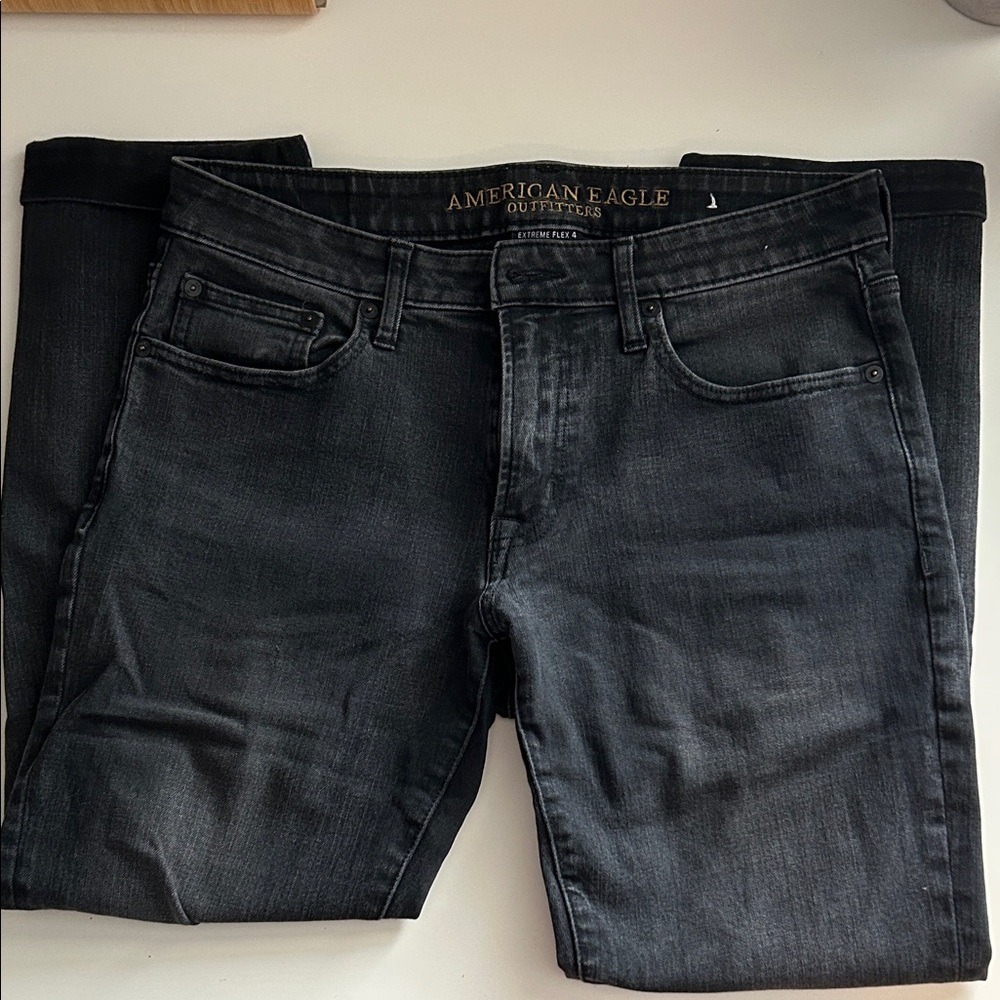 American Eagle Outfitters Dark Gray Slim Straight Jeans